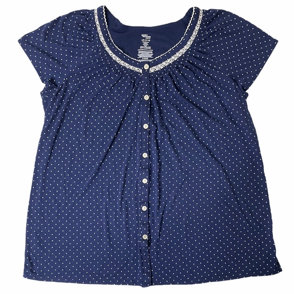 Pajamas Set Ladies Button Front 2 pc Set - Picture 3 of 11